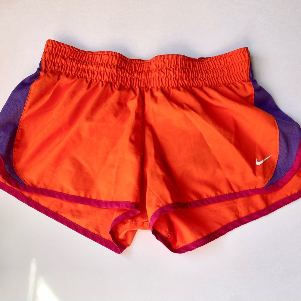 Women's Nike Dri-Fit Orange and Purple Shorts